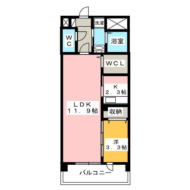 プロスペリテ(1LDK/4階)の間取り写真