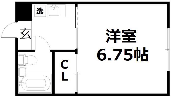 シェーンハイム(1K/1階)の間取り写真