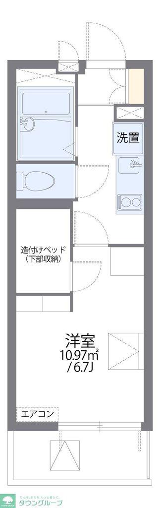レオパレス橘(1K/4階)の間取り写真