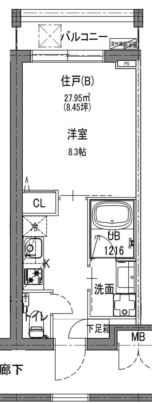 LALA NISHIAZABU(1K/3階)の間取り写真