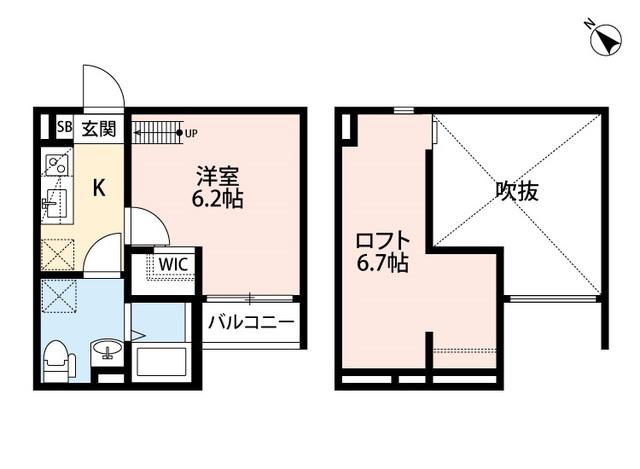 サンクス東須磨(1K/1階)の間取り写真
