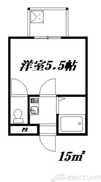 ジオナ新大阪(1K/5階)の間取り写真