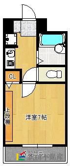 プレミール京町(1K/5階)の間取り写真