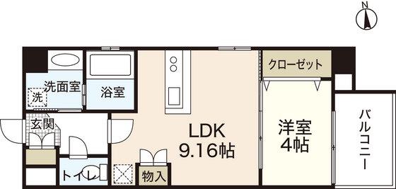 パークフラッツ土橋(1LDK/7階)の間取り写真