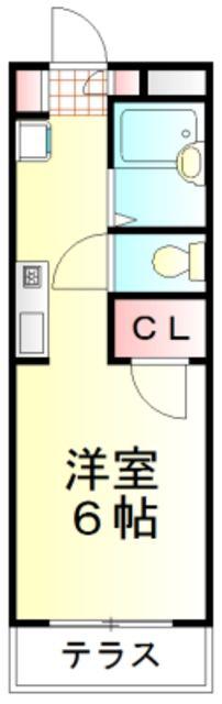 ナリッシュアレイ(ワンルーム/2階)の間取り写真