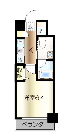 AZEST西川口III(1K/2階)の間取り写真