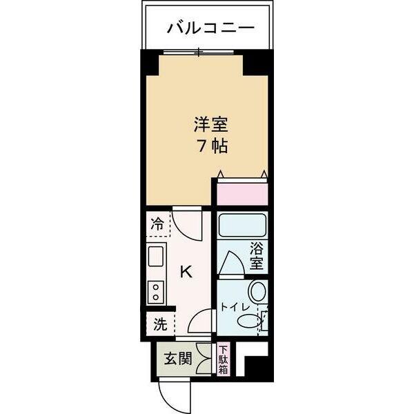 MK FORT(1K/5階)の間取り写真