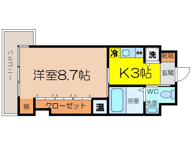 イムズ・コスモス(1K/3階)の間取り写真