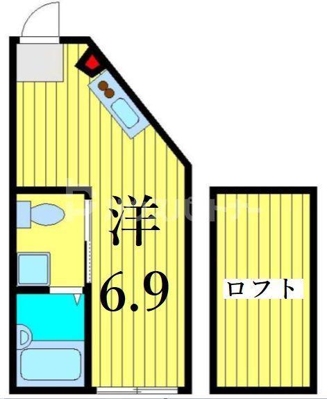 AZEST-RENT町屋(ワンルーム/1階)の間取り写真