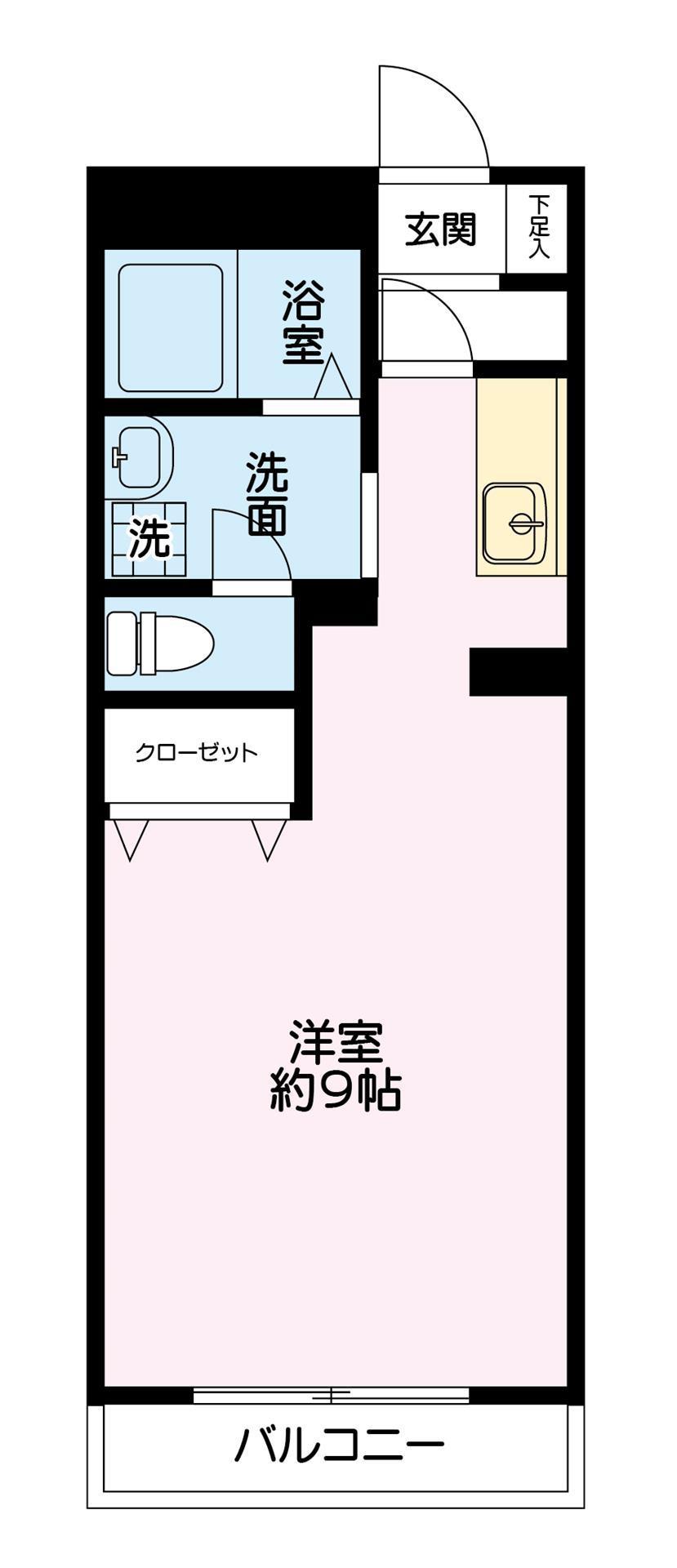 サンフラワ―北原(1K/2階)の間取り写真
