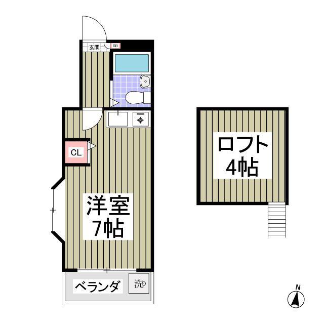 ニューパレス松戸(ワンルーム/2階)の間取り写真