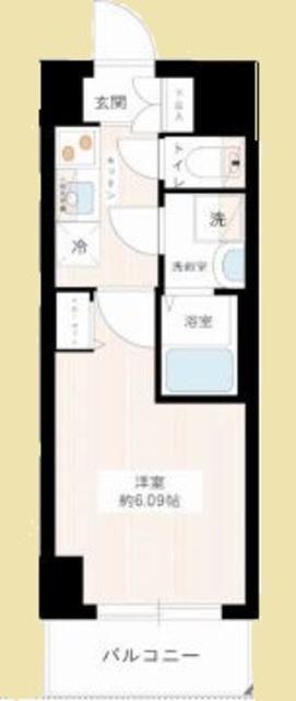 MAXIV八王子DUE(1K/8階)の間取り写真