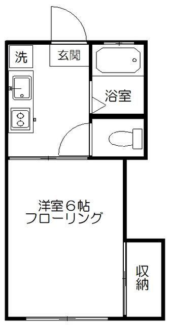 コーポ文化村(1K/2階)の間取り写真
