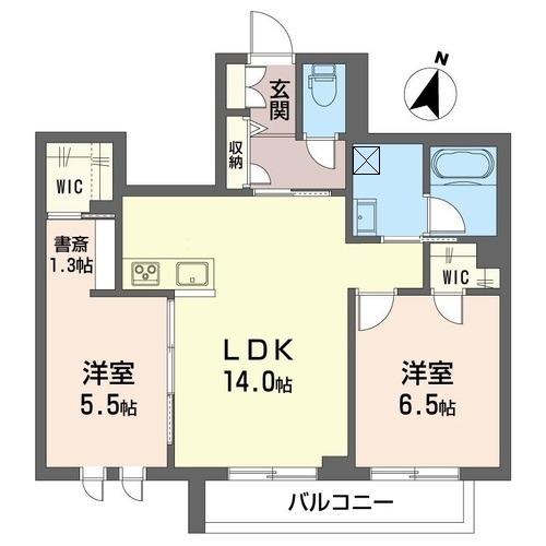 リラフォート(2LDK/2階)の間取り写真