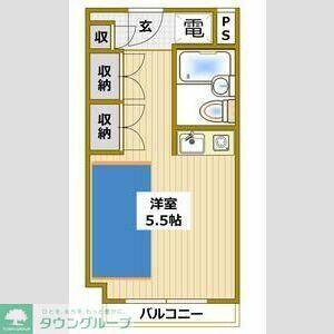 アミティ衣笠(ワンルーム/3階)の間取り写真