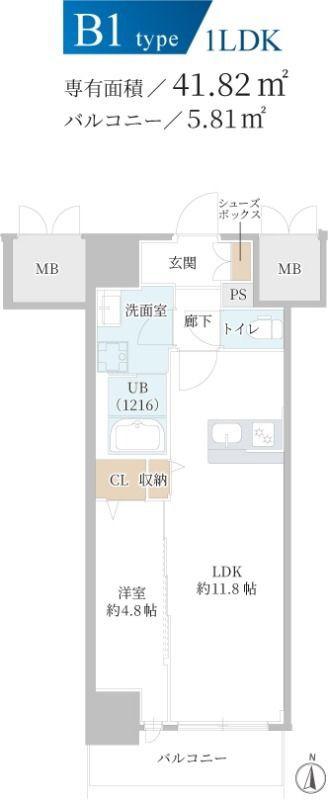 DAIYASTORK阿波座(1LDK/4階)の間取り写真