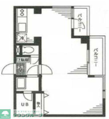 東川口マンション(ワンルーム/3階)の間取り写真