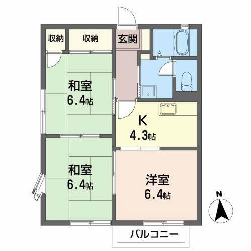 セントラルコーポ(3K/1階)の間取り写真