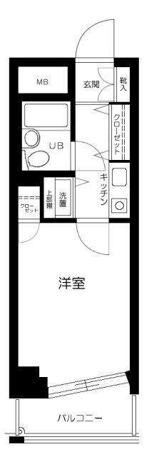 ザ・ステージ早稲田(1K/3階)の間取り写真