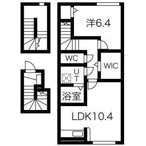 ヴィルヌーヴIII(1LDK/3階)の間取り写真