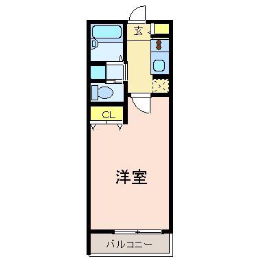 MONTBLANC大島(1K/3階)の間取り写真