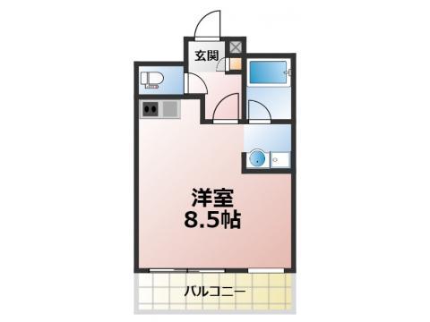 ソフィアコート(ワンルーム/5階)の間取り写真