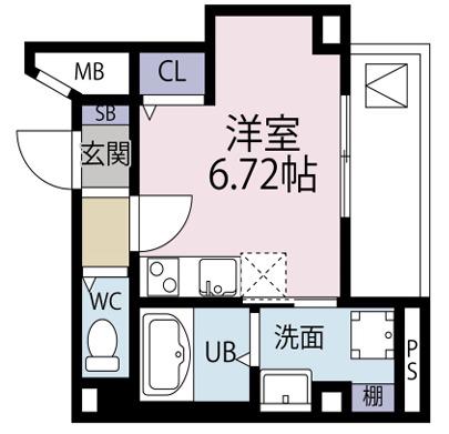 MANO MANSION(ワンルーム/4階)の間取り写真