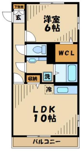 フラットサクセス(1LDK/1階)の間取り写真