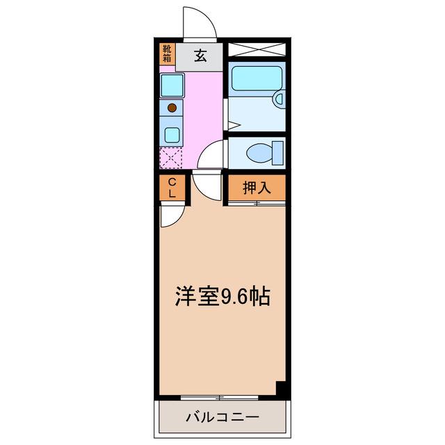 ハイツ・エム(1K/3階)の間取り写真