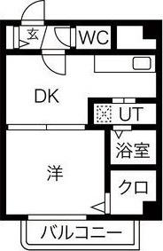 エクセレントハウス豊平37(1DK/3階)の間取り写真