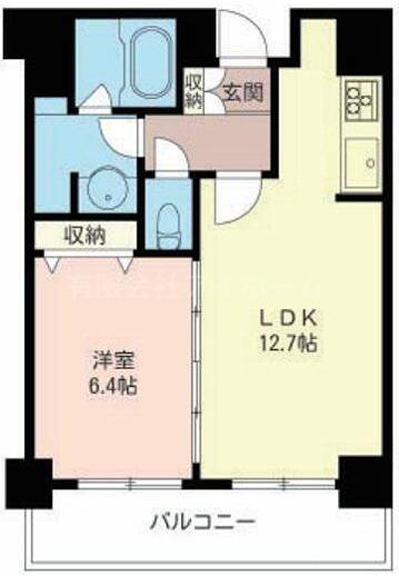 LASANTE錦糸町(1K/6階)の間取り写真