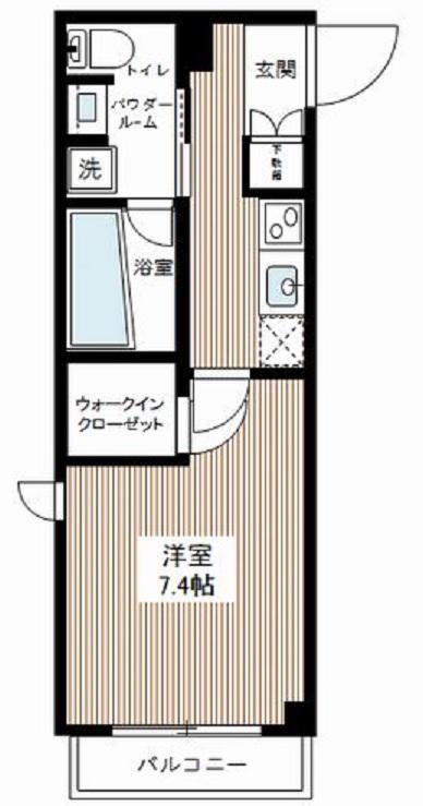 AXAS南蒲田ASYLCOURT(1K/2階)の間取り写真
