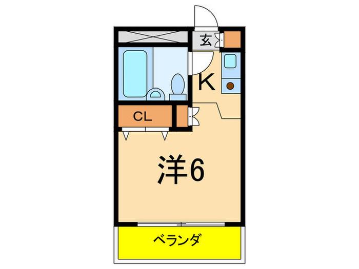 パークヒル用賀(1K/2階)の間取り写真