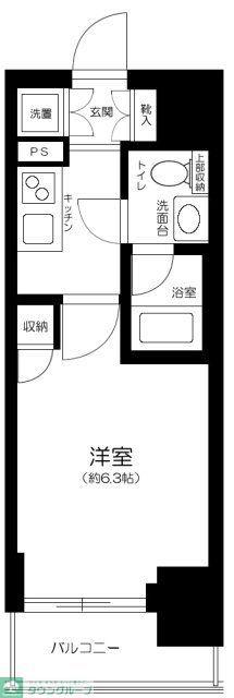 グラントゥルース練馬III(1K/5階)の間取り写真