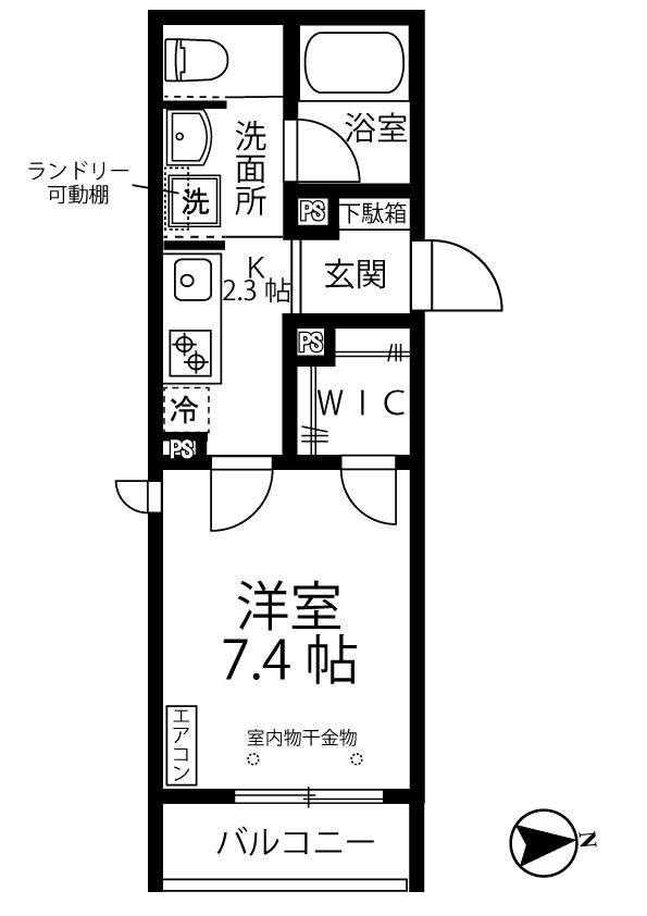 PHARE/ファーレ(1K/1階)の間取り写真