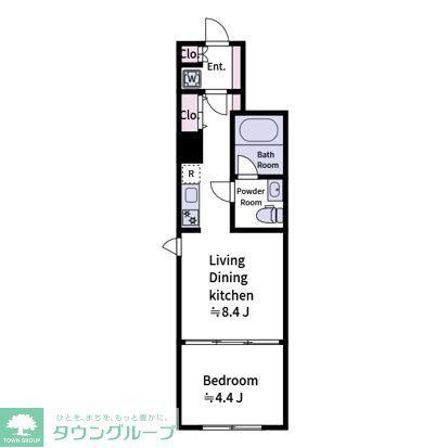 ALATO 杉並堀ノ内(1LDK/1階)の間取り写真