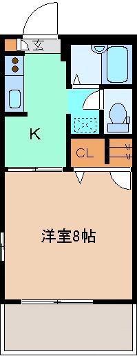 セフィラ マーチ B棟(1K/1階)の間取り写真