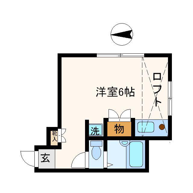 坂上カタコシ(ワンルーム/1階)の間取り写真