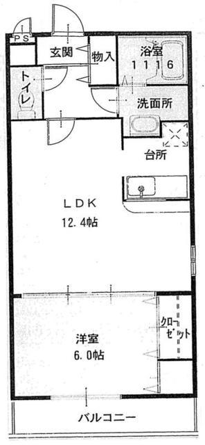 フジパレス堺浜寺石津ウエスト(1LDK/3階)の間取り写真