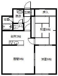 グランデ緑町(2LDK/4階)の間取り写真