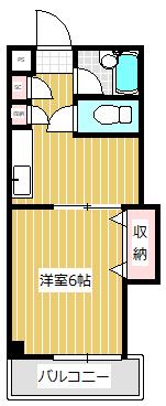 みちのくハイツ10(1K/1階)の間取り写真