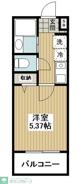 フルセイル橋本15(1K/3階)の間取り写真
