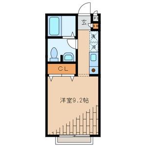リレントヒルズ(ワンルーム/2階)の間取り写真