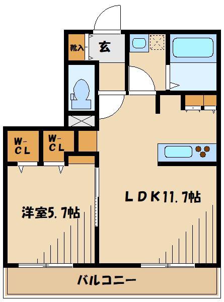 CONFORT MAISON(1LDK/2階)の間取り写真