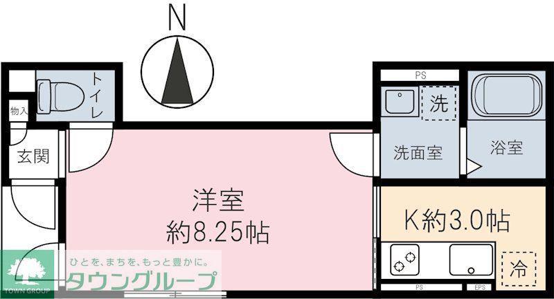 ノイハイム高円寺(1K/1階)の間取り写真