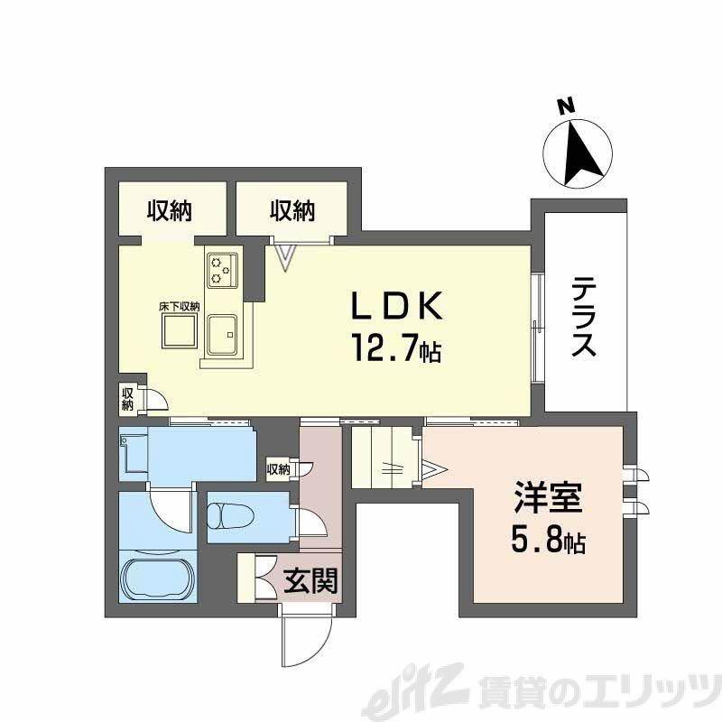シャーメゾンひいらぎ(1LDK/1階)の間取り写真