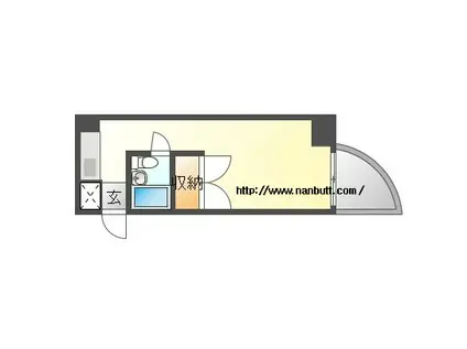 ふぁみーゆ御門町(ワンルーム/2階)の間取り写真