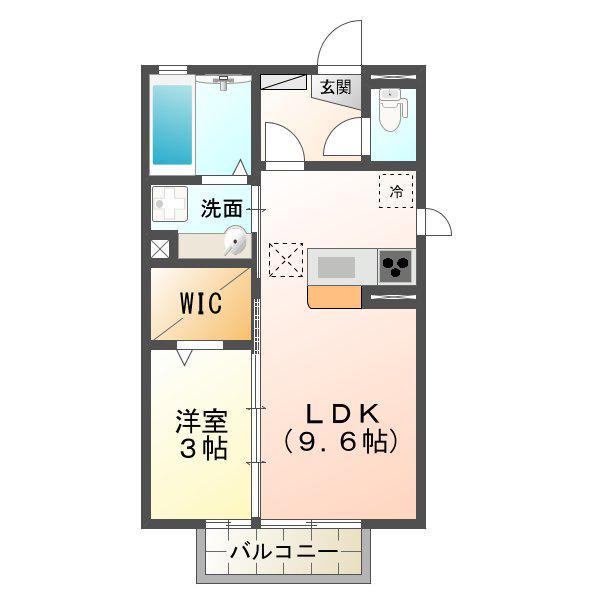 コーポ NC(1LDK/2階)の間取り写真
