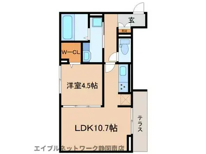 ASOU馬渕(1LDK/1階)の間取り写真