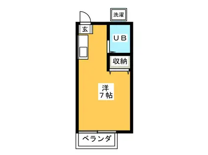 5多摩井(ワンルーム/1階)の間取り写真